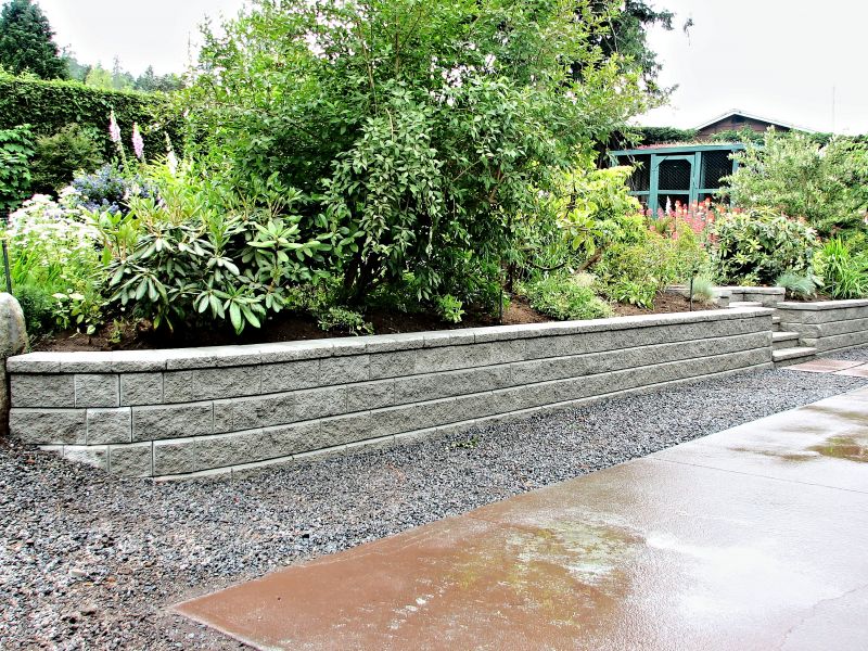 Completed Erosion Repair with Retaining Wall